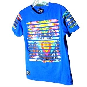 𝅺switch Remarkable Razor Cut Abstract Boys Teen Tee Shirt Size MD 10/12